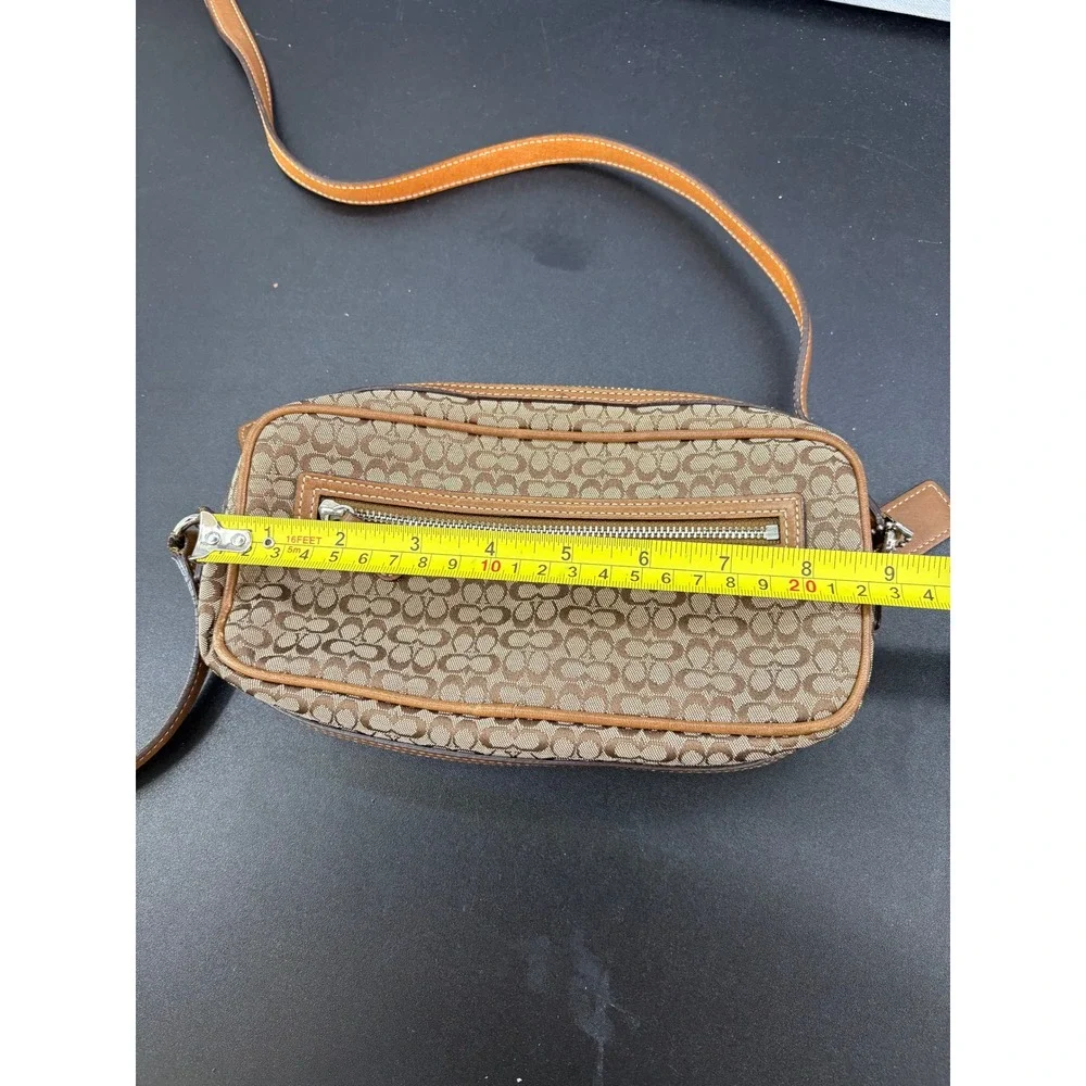 Y2K Coach Signature Crossbody Mini Shoulder Purse Leather strap